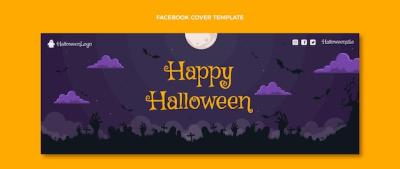 Gradient Halloween Social Media Cover Template – Free Download