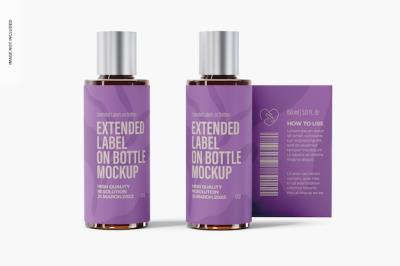 Extended Label on Bottle Mockup – Free to Download