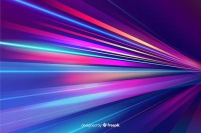 Colorful Neon Light Trail Background – Free Download