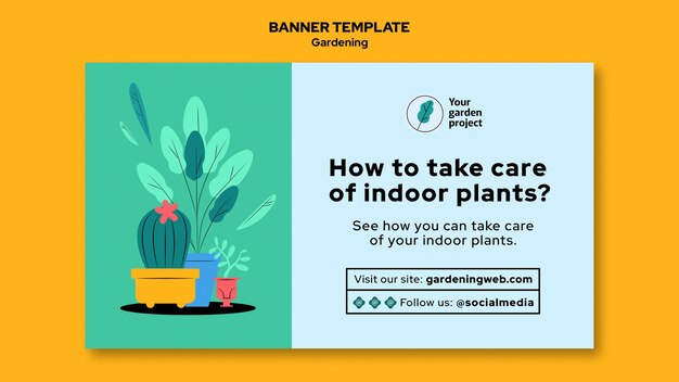 Gardening Advice Banner Template – Free Download, Free Stock Photo