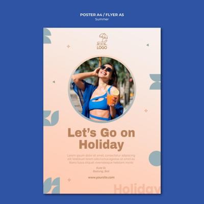 Summer Travel Flyer Template – Download Free Stock Photo