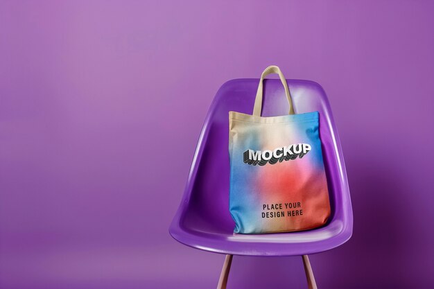 Editorial Elements Mockup on Chair – Free Download