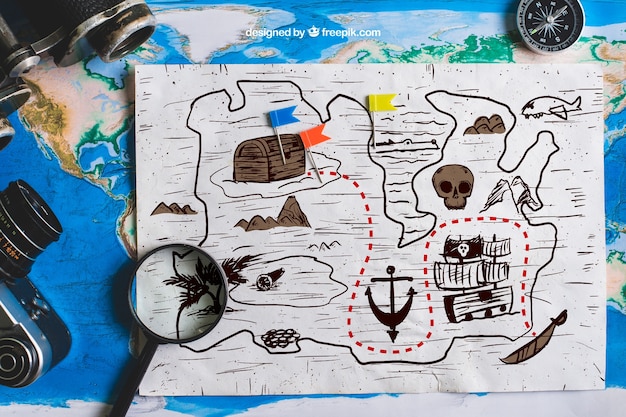 Treasure Map Concept – Free Stock Photo for Download