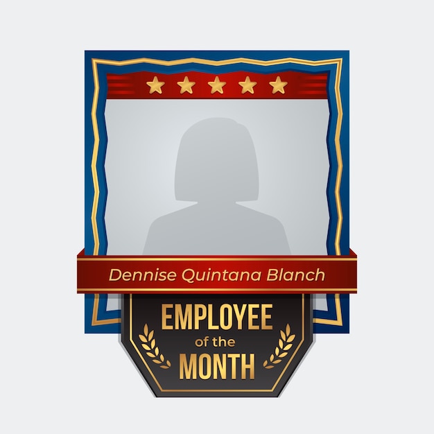 Gradient Employee of the Month Frame – Free Download