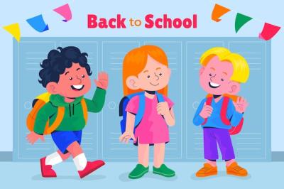 Flat Background for Back to School Season – Free Download