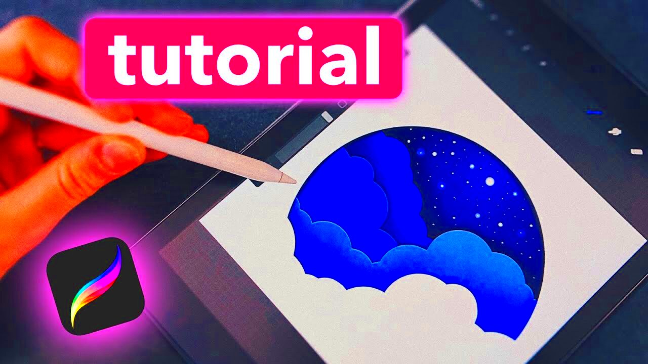  CREATE A PAPER CUT ILLUSTRATION IN PROCREATE drawing tutorial 