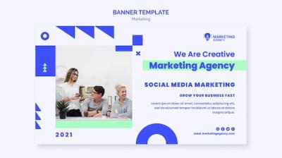 Marketing Agency Banner Template – Free Download