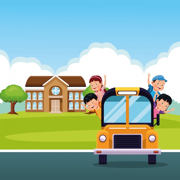 Back to School Kids Cartoon – Free Stock Photo Download