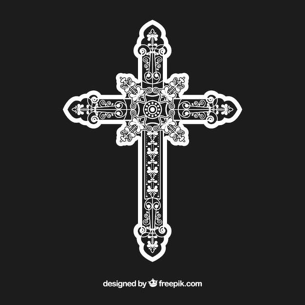 Flat Ornamental Cross – Free Stock Photo for Download