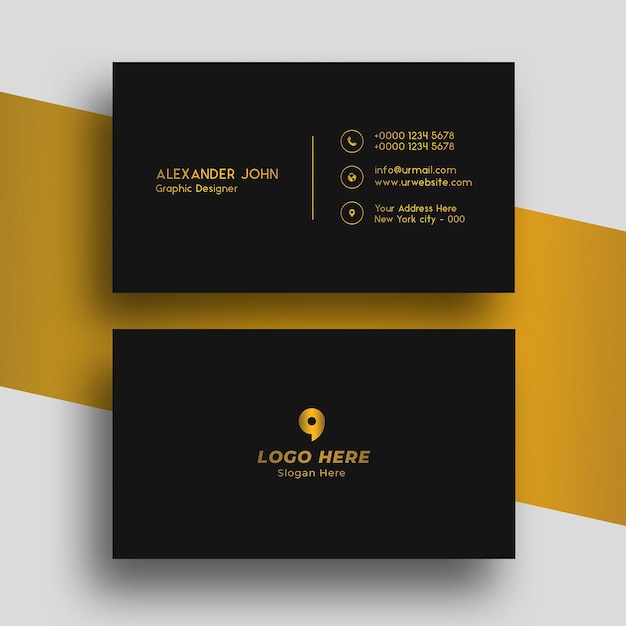 Golden Royal Luxury Business Card Design Template – Free Download