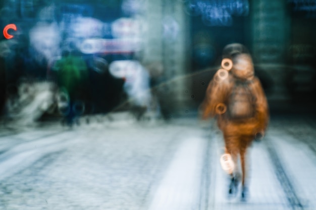 Person Walking Along the Street – Free Stock Photo for Download