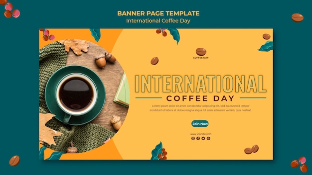 International Coffee Day Banner Template – Free Download