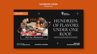 Delicious Food Restaurant Facebook Cover Template – Free Download