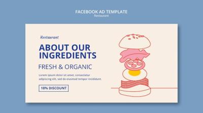 Flat Design Restaurant Template for Free Download