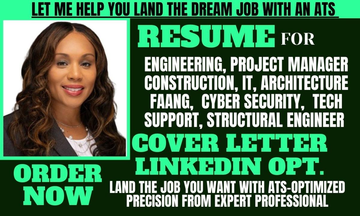 I Will Write a Professional Resume for Software Engineer, Aviation, IT Auditor, Tech Support, and FAANG Positions