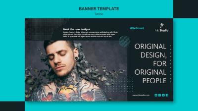 Tattoo Ink Studio Banner Template – Free Download