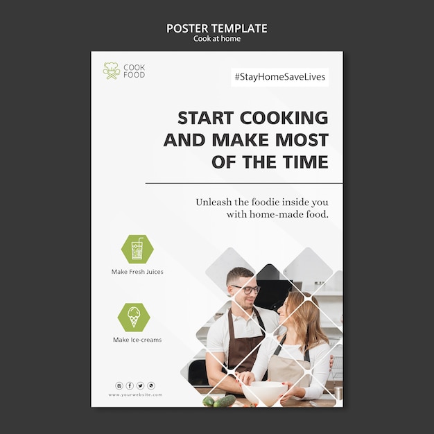 Cooking at Home Poster Template – Free Download