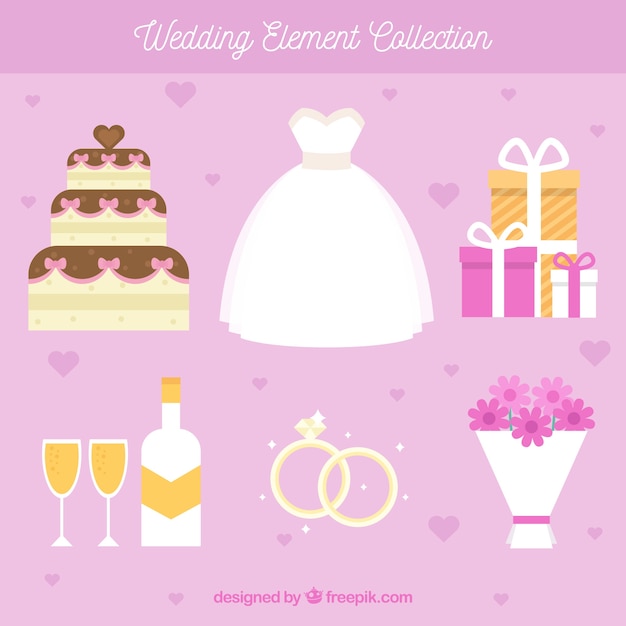 Wedding Cake and Flat Design Elements – Free Stock Photo Download