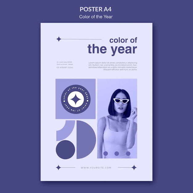 2022 Color of the Year Poster Template – Free Download