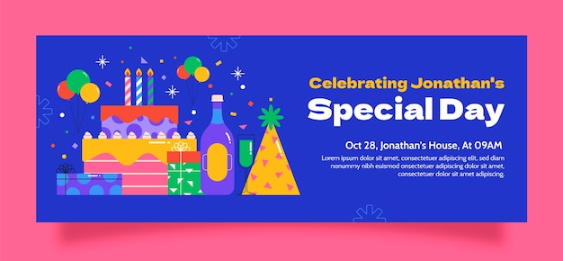 Birthday Celebration Facebook Cover Template – Free Download