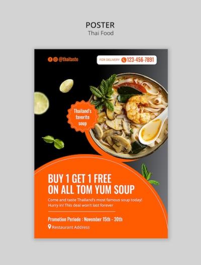 Delicious Thai Food Template – Free Download Free Stock Photo