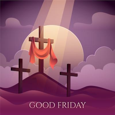 Gradient Good Friday Illustration for Easter Celebration – Free Download