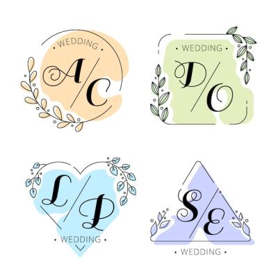 Colorful Wedding Monograms – Free Download