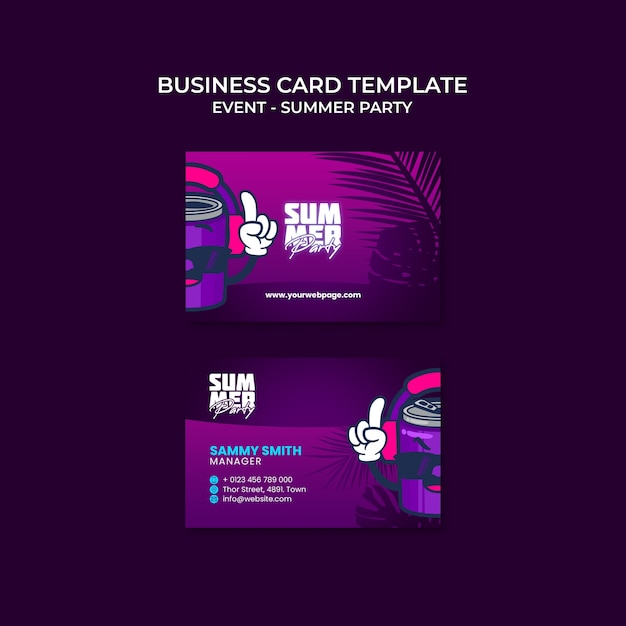 Flat Design Summer Party Template – Free Download