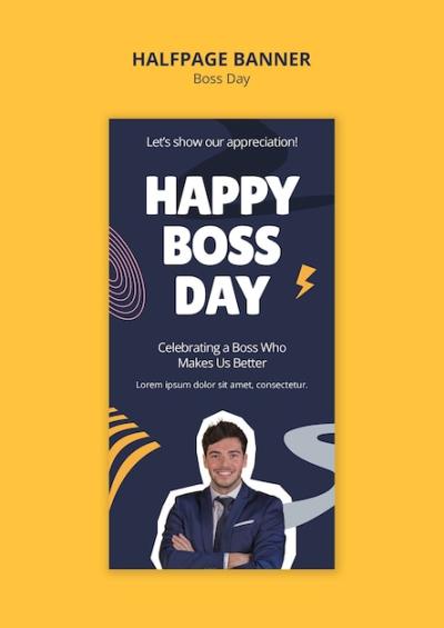 Boss Day Template Design – Free Download