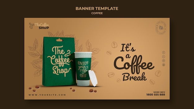 Coffee Shop Banner Template – Download Free Stock Photo