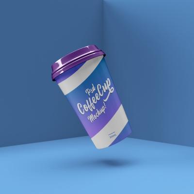 Realistic Mockup Scene of Plastic and Paper Cups – Free Download