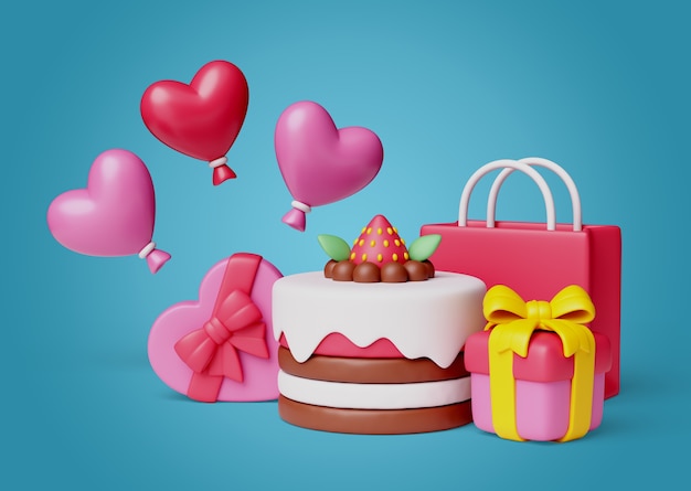 Happy Birthday Celebration 3D Render – Free Download