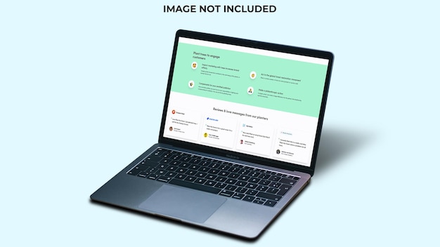 A Laptop Displaying ‘Image Not Included’ – Free Download