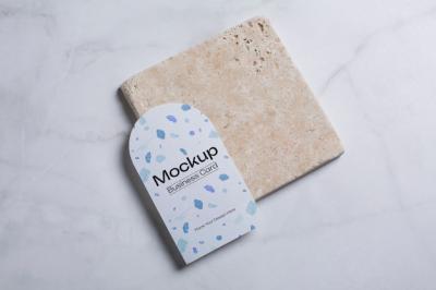 Arch-Shaped Top Paper Business Card Mock-Up Design – Free Download