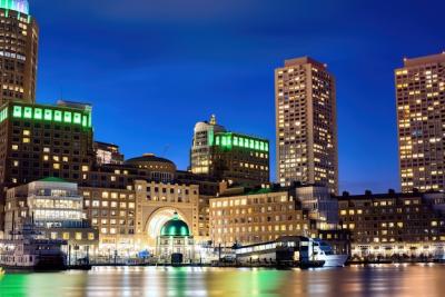 Boston Downtown Night Cityscape â Free Download