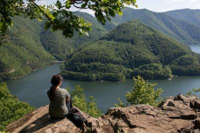 Aerial View of a Girl in the Stunning Apuseni Mountains, Transylvania, Romania – Free Download