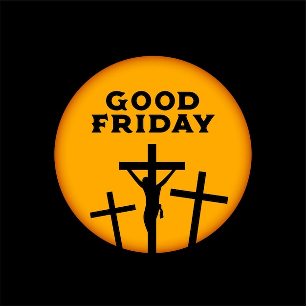 Good Friday Event Poster Featuring Crosses – Free Download