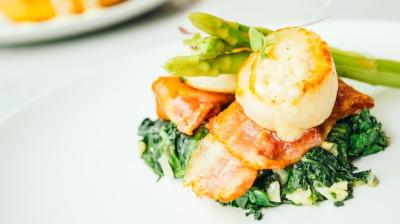 Scallops Shell with Bacon and Asparagus – Free Stock Photo, Download Free Stock Photo