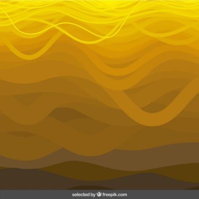 Yellow Wavy Background Vector Template – Free Download