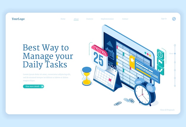 Daily Tasks Management Banner – Free Stock Photo for Download