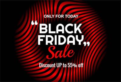 Black Friday Card Banner with Red Lines – Free Download