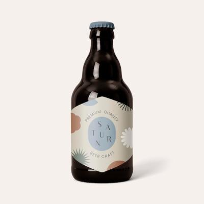 Beer Label Mockup PSD for Beverage Product Packaging – Free Download