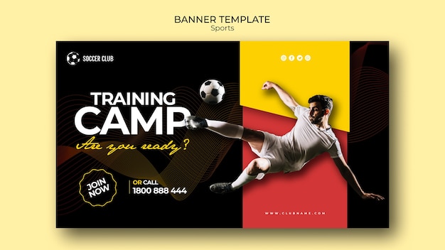 Soccer Club Training Camp Banner Template – Free Download