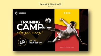 Soccer Club Training Camp Banner Template – Free Download