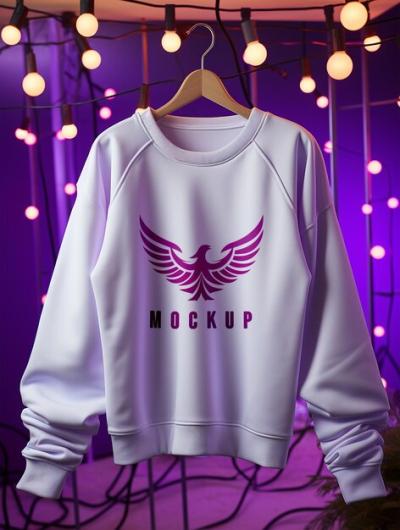 White Full Sleeve T-Shirt Mockup – Free Download