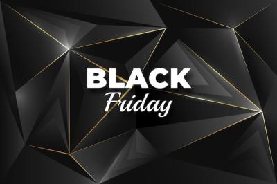 Realistic Polygonal Black Friday Background – Free Download