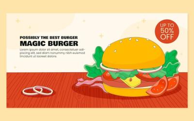 Burger Template Design for Your Creative Projects – Free Download