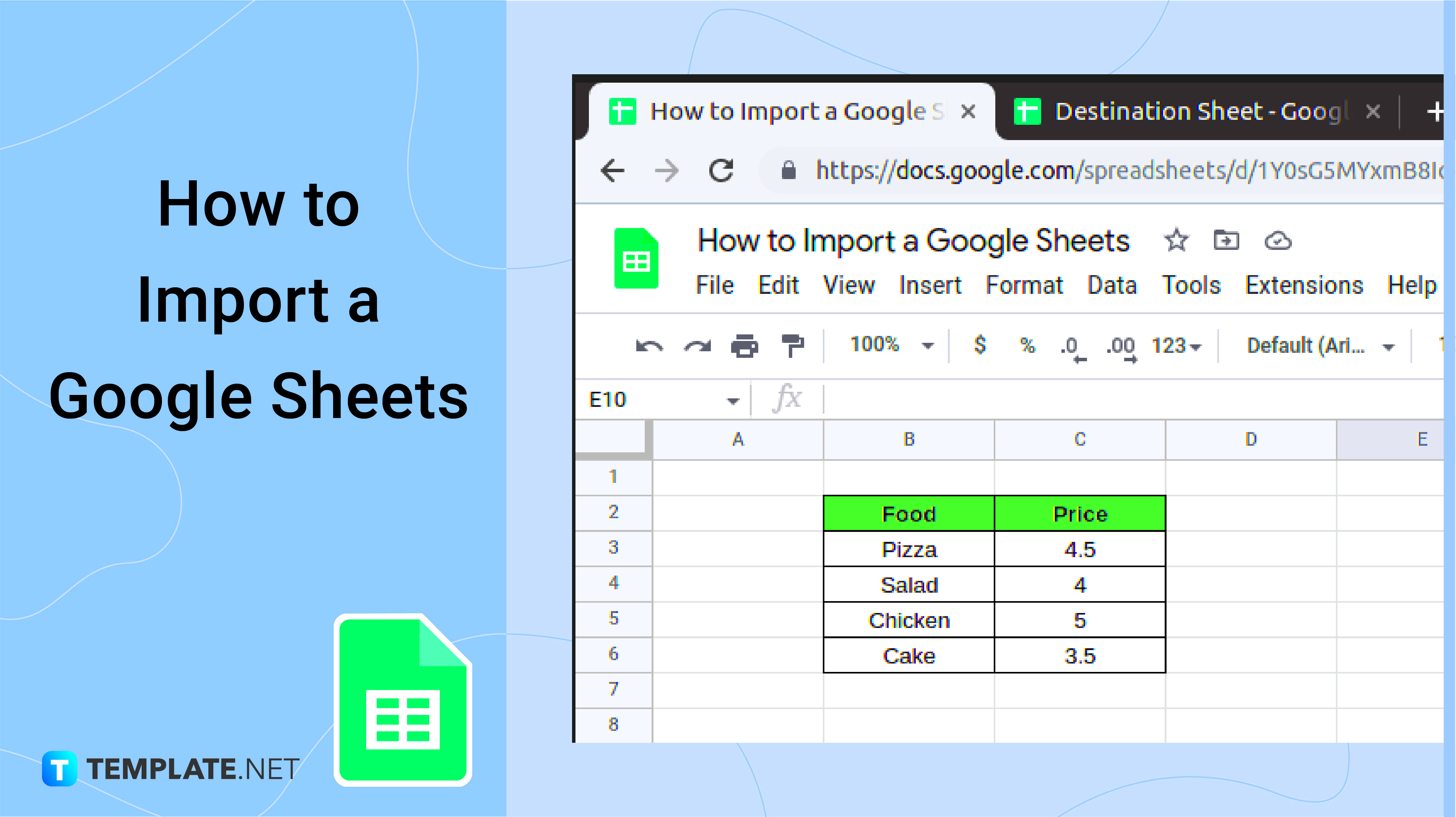 How to Import a Google Sheets