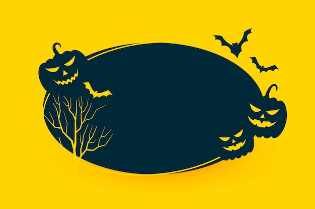 Flat Style Halloween Background with Text Space – Free Download