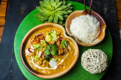 A Bowl of Chinese Chicken Curry and Rice Bowl – Free Stock Photo, Download for Free